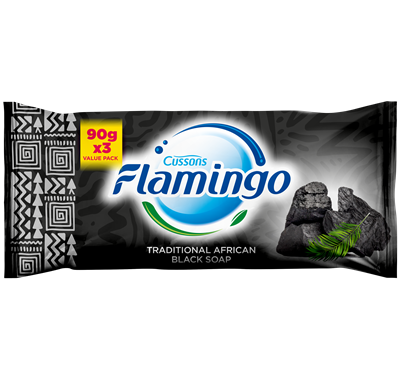 Flamingo Soap Traditional Black 90 g 3 Pieces