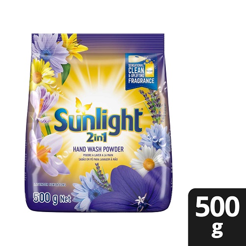 Sunlight 2 In 1 Hand Washing Powder Lavender Sensations 500g