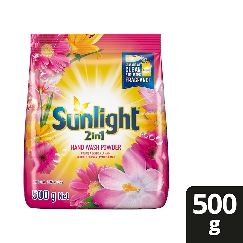 Sunlight 2 In 1 Handwashing Powder Tropical Sensations Sachet 500g